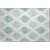 Piper Looms Mayfield Ikat AMF848 Aqua Machine Washable Area Rug Scatter Main Image