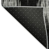 Piper Looms Mayfield Ikat AMF848 Black Machine Washable Area Rug Backing Image