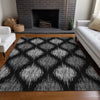 Piper Looms Mayfield Ikat AMF848 Black Machine Washable Area Rug Lifestyle Image Feature