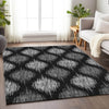 Piper Looms Mayfield Ikat AMF848 Black Machine Washable Area Rug Lifestyle Image Feature