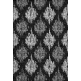 Piper Looms Mayfield Ikat AMF848 Black Machine Washable Area Rug main image