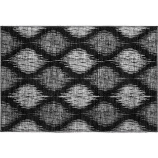 Piper Looms Mayfield Ikat AMF848 Black Machine Washable Area Rug Scatter Main Image
