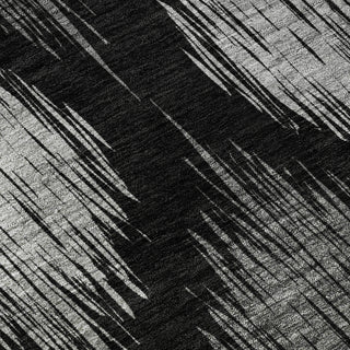 Piper Looms Mayfield Ikat AMF848 Black Machine Washable Area Rug Swatch Image