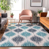 Piper Looms Mayfield Ikat AMF848 Blue Machine Washable Area Rug Lifestyle Image Feature