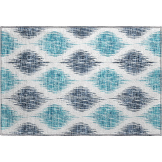 Piper Looms Mayfield Ikat AMF848 Blue Machine Washable Area Rug Scatter Main Image