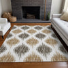 Piper Looms Mayfield Ikat AMF848 Chocolate Machine Washable Area Rug Lifestyle Image Feature