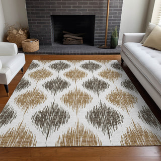 Piper Looms Mayfield Ikat AMF848 Chocolate Machine Washable Area Rug Lifestyle Image Feature