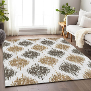 Piper Looms Mayfield Ikat AMF848 Chocolate Machine Washable Area Rug Lifestyle Image Feature