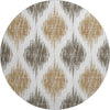 Piper Looms Mayfield Ikat AMF848 Chocolate Machine Washable Area Rug Round Main Image