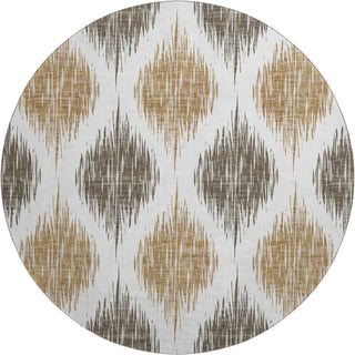 Piper Looms Mayfield Ikat AMF848 Chocolate Machine Washable Area Rug Round Main Image
