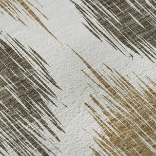 Piper Looms Mayfield Ikat AMF848 Chocolate Machine Washable Area Rug Swatch Image