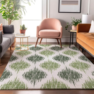 Piper Looms Mayfield Ikat AMF848 Fern Machine Washable Area Rug Lifestyle Image Feature