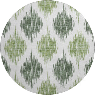 Piper Looms Mayfield Ikat AMF848 Fern Machine Washable Area Rug Round Main Image