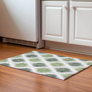 Piper Looms Mayfield Ikat AMF848 Fern Machine Washable Area Rug Scatter Lifestyle Image Feature