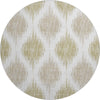Piper Looms Mayfield Ikat AMF848 Gold Machine Washable Area Rug Round Main Image
