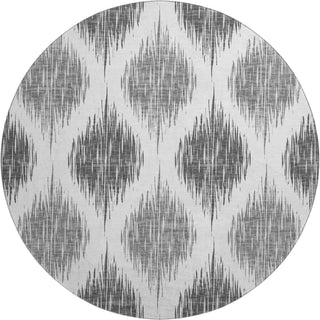 Piper Looms Mayfield Ikat AMF848 Gray Machine Washable Area Rug Round Main Image