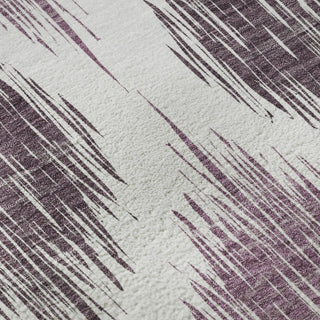 Piper Looms Mayfield Ikat AMF848 Purple Machine Washable Area Rug Swatch Image