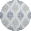 Piper Looms Mayfield Ikat AMF848 Sky Machine Washable Area Rug Round Main Image