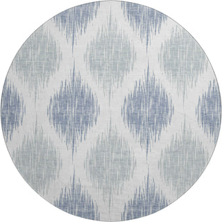 Piper Looms Mayfield Ikat AMF848 Sky Machine Washable Area Rug Round Main Image
