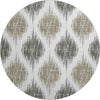 Piper Looms Mayfield Ikat AMF848 Taupe Machine Washable Area Rug Round Main Image