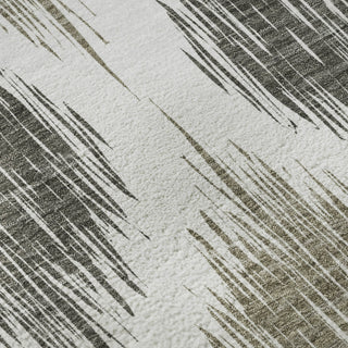 Piper Looms Mayfield Ikat AMF848 Taupe Machine Washable Area Rug Swatch Image