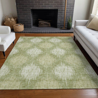 Piper Looms Mayfield Ikat AMF849 Aloe Machine Washable Area Rug Lifestyle Image Feature