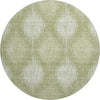 Piper Looms Mayfield Ikat AMF849 Aloe Machine Washable Area Rug Round Main Image