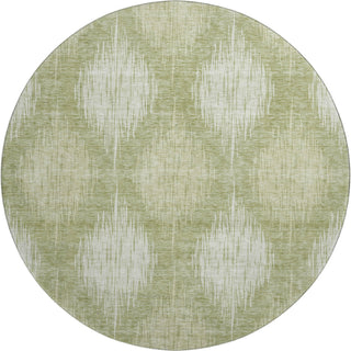 Piper Looms Mayfield Ikat AMF849 Aloe Machine Washable Area Rug Round Main Image