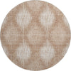 Piper Looms Mayfield Ikat AMF849 Coral Machine Washable Area Rug Round Main Image