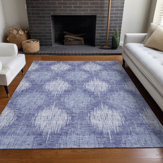 Piper Looms Mayfield Ikat AMF849 Denim Machine Washable Area Rug Lifestyle Image Feature