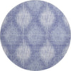 Piper Looms Mayfield Ikat AMF849 Denim Machine Washable Area Rug Round Main Image