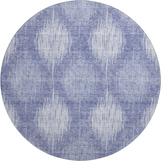 Piper Looms Mayfield Ikat AMF849 Denim Machine Washable Area Rug Round Main Image
