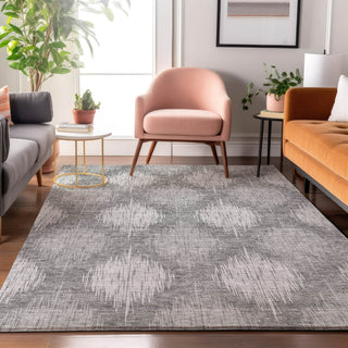 Piper Looms Mayfield Ikat AMF849 Gray Machine Washable Area Rug Lifestyle Image Feature