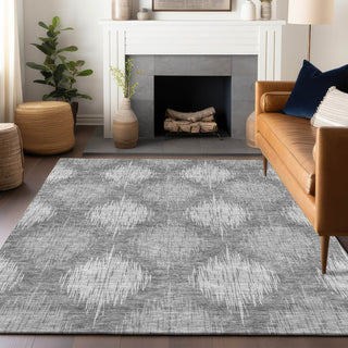 Piper Looms Mayfield Ikat AMF849 Gray Machine Washable Area Rug Lifestyle Image Feature
