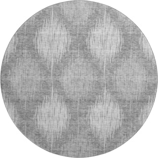 Piper Looms Mayfield Ikat AMF849 Gray Machine Washable Area Rug Round Main Image