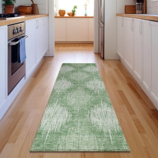Piper Looms Mayfield Ikat AMF849 Mint Machine Washable Area Rug Runner Lifestyle Image Feature