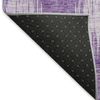 Piper Looms Mayfield Ikat AMF849 Plum Machine Washable Area Rug Backing Image