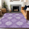 Piper Looms Mayfield Ikat AMF849 Plum Machine Washable Area Rug Lifestyle Image Feature