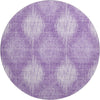 Piper Looms Mayfield Ikat AMF849 Plum Machine Washable Area Rug Round Main Image