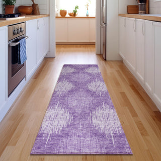 Piper Looms Mayfield Ikat AMF849 Plum Machine Washable Area Rug Runner Lifestyle Image Feature
