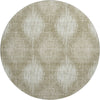 Piper Looms Mayfield Ikat AMF849 Taupe Machine Washable Area Rug Round Main Image