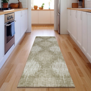 Piper Looms Mayfield Ikat AMF849 Taupe Machine Washable Area Rug Runner Lifestyle Image Feature
