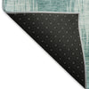 Piper Looms Mayfield Ikat AMF849 Teal Machine Washable Area Rug Backing Image
