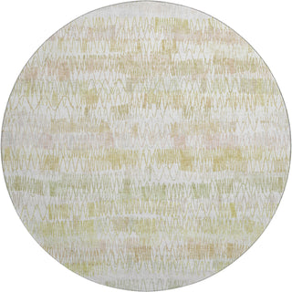 Piper Looms Mayfield Stripes AMF850 Gold Machine Washable Area Rug Round Main Image