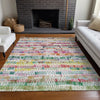 Piper Looms Mayfield Stripes AMF850 Green Machine Washable Area Rug Lifestyle Image Feature