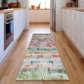 Piper Looms Mayfield Stripes AMF850 Green Machine Washable Area Rug Runner Lifestyle Image Feature