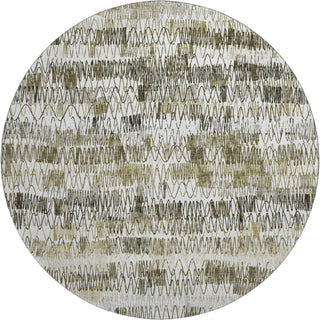 Piper Looms Mayfield Stripes AMF850 Taupe Machine Washable Area Rug Round Main Image