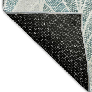 Piper Looms Mayfield Geometric AMF851 Aqua Machine Washable Area Rug Backing Image