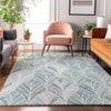 Piper Looms Mayfield Geometric AMF851 Aqua Machine Washable Area Rug Lifestyle Image Feature