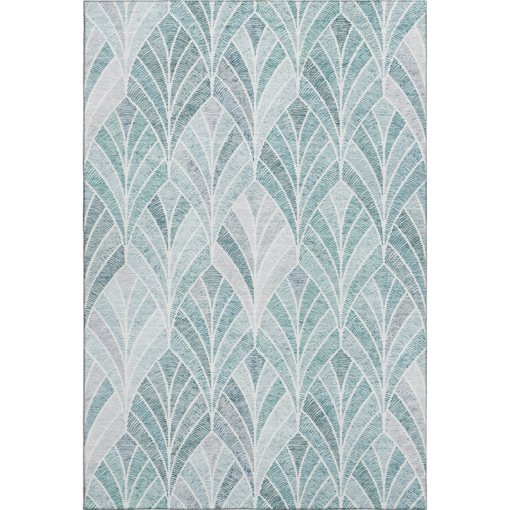 Piper Looms Mayfield Geometric AMF851 Aqua Machine Washable Area Rug main image